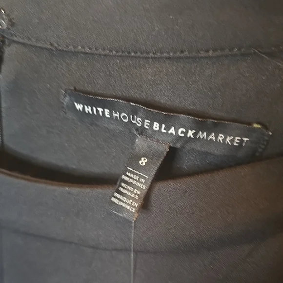 White House Black Market Sleeveless Pleated Midi Black Dress, Sz 8 NWT - Picture 2 of 10